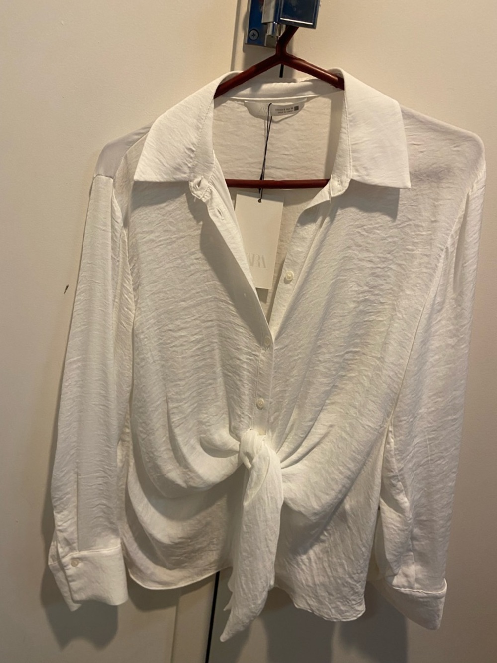 Zara flowy knotted shirt
